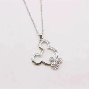 2 LEFT! Silver Mickey Mouse Necklace